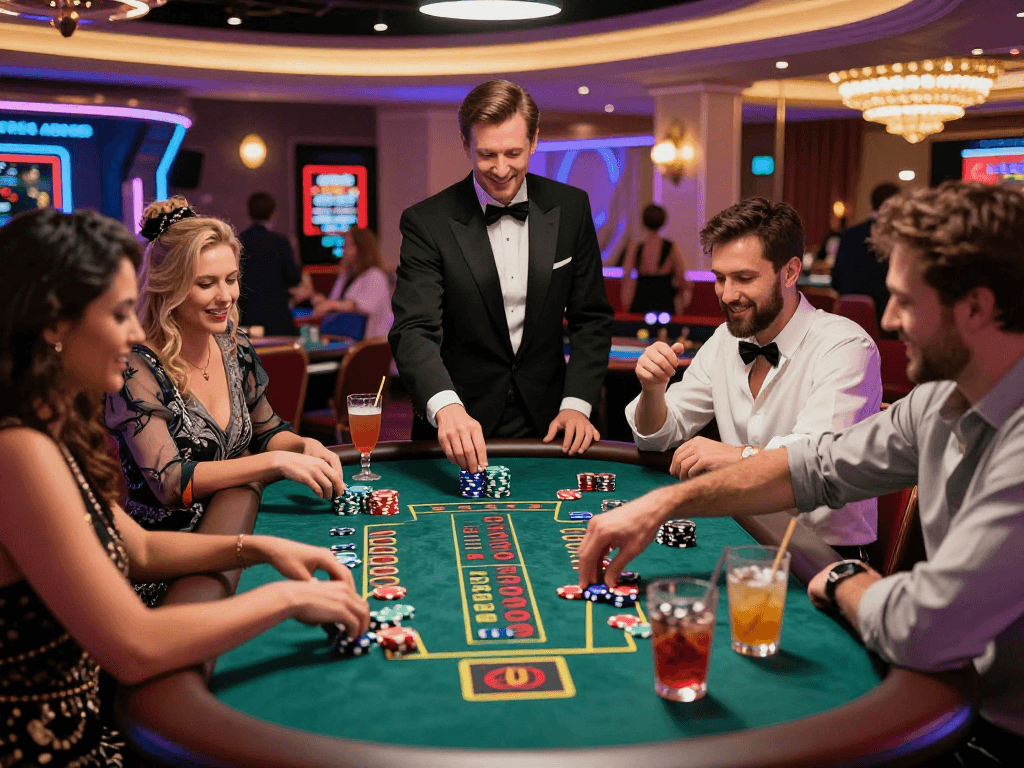 I migliori casino non AAMS in un ambiente vivace con giocatori entusiasti e dealer professionali.