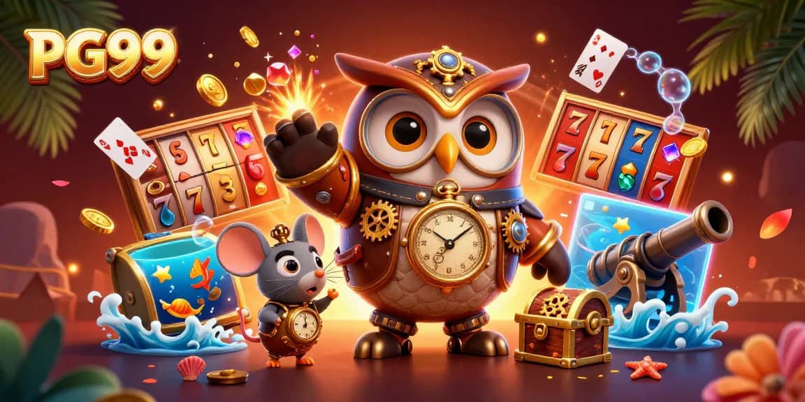 PG99 offers an exciting array of casino adventures with lively character interactions and vibrant game elements.