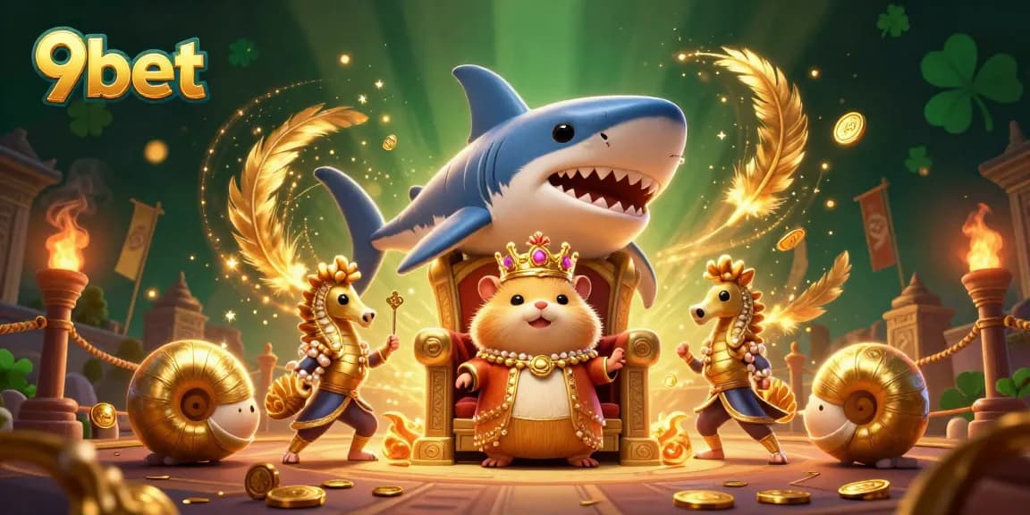 Experience thrilling gameplay with 9bet as a fierce golden hamster king reigns in a vibrant casino arena.