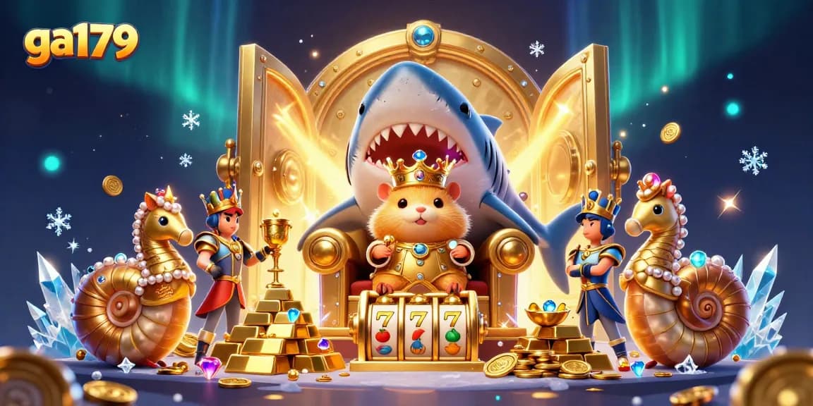 Engage in thrilling casino adventures with ga179, featuring vibrant scenes of wealth and games.