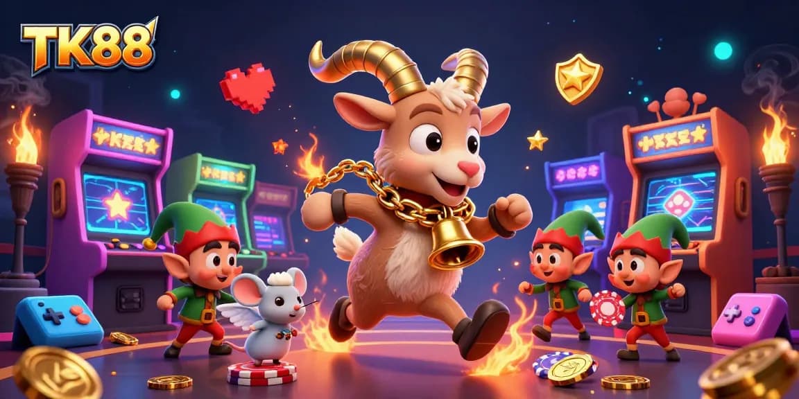 Experience thrilling gameplay at TK88 with festive horror characters in a dynamic casino setting.