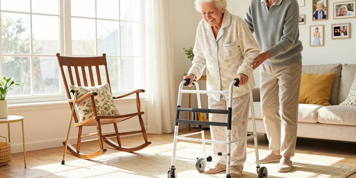 Buy nobility aids such as stylish walkers and canes to enhance mobility and independence for seniors.