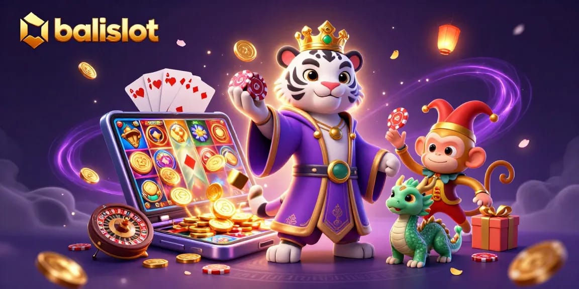 Permainan balislot seru dengan harimau putih, monyet emas, dan naga jade yang hidup.