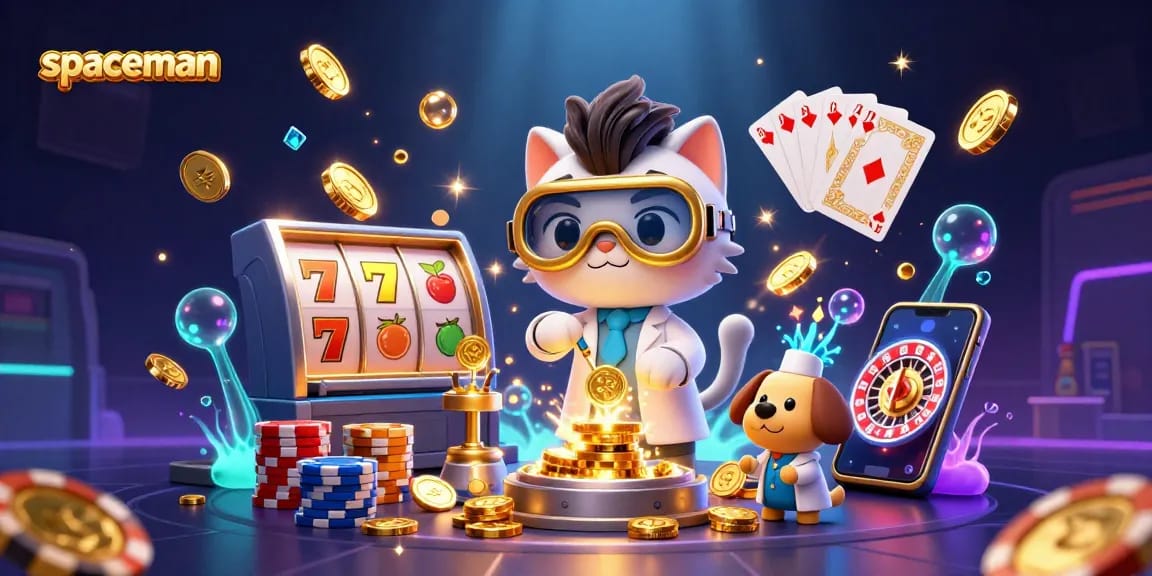 Spin the reels in a captivating Spaceman slot game with stunning visuals and vibrant elements.