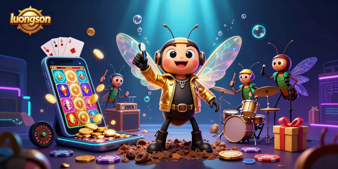 Experience thrilling gameplay with luongson in a vibrant 3D casino scene filled with excitement.