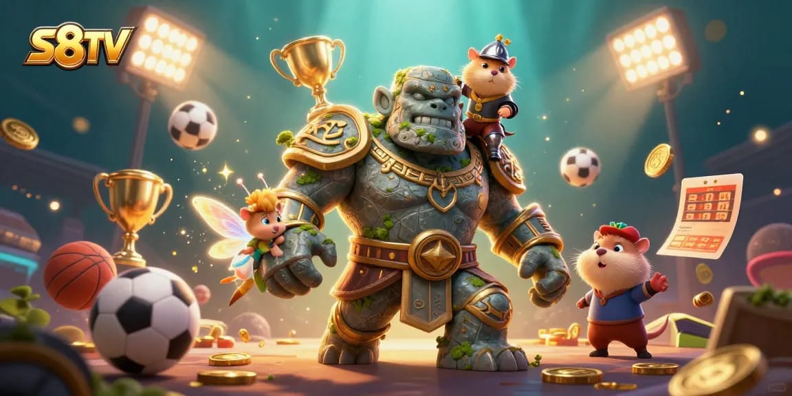 S8TV presents an exciting sports betting scene with dynamic characters and vivid game elements.
