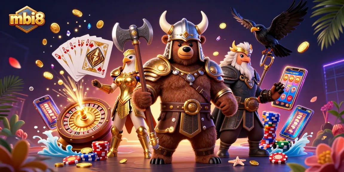 Experience thrilling wins at mbi8 with vibrant characters and dazzling casino elements.