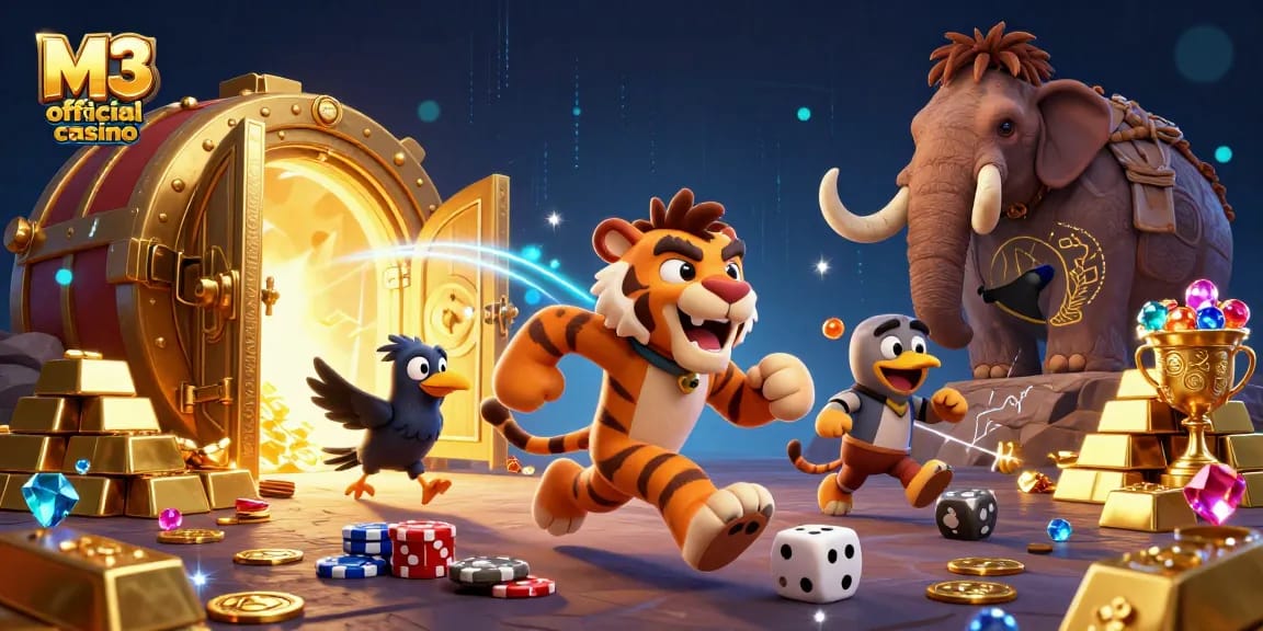 Play at M3 official casino with casino classics, treasures, and prehistoric fun.