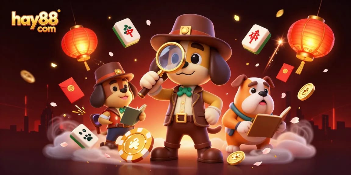 Engage with hay88 com's dynamic poker scene led by a detective bloodhound and Watson bulldog.