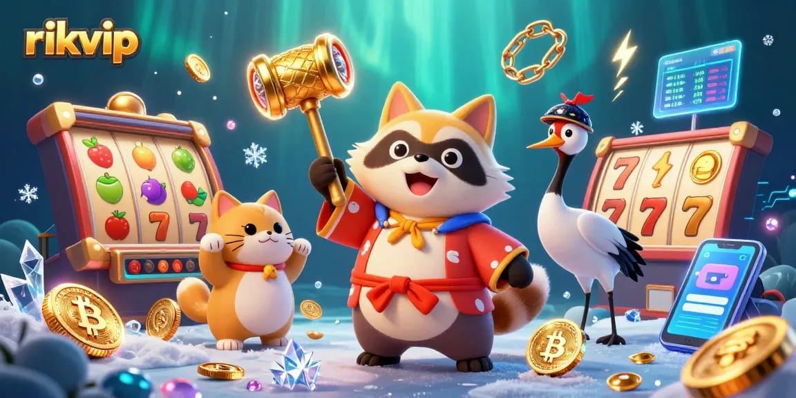 Experience the excitement of rikvip with vibrant slots, 3D characters, and dynamic casino elements.