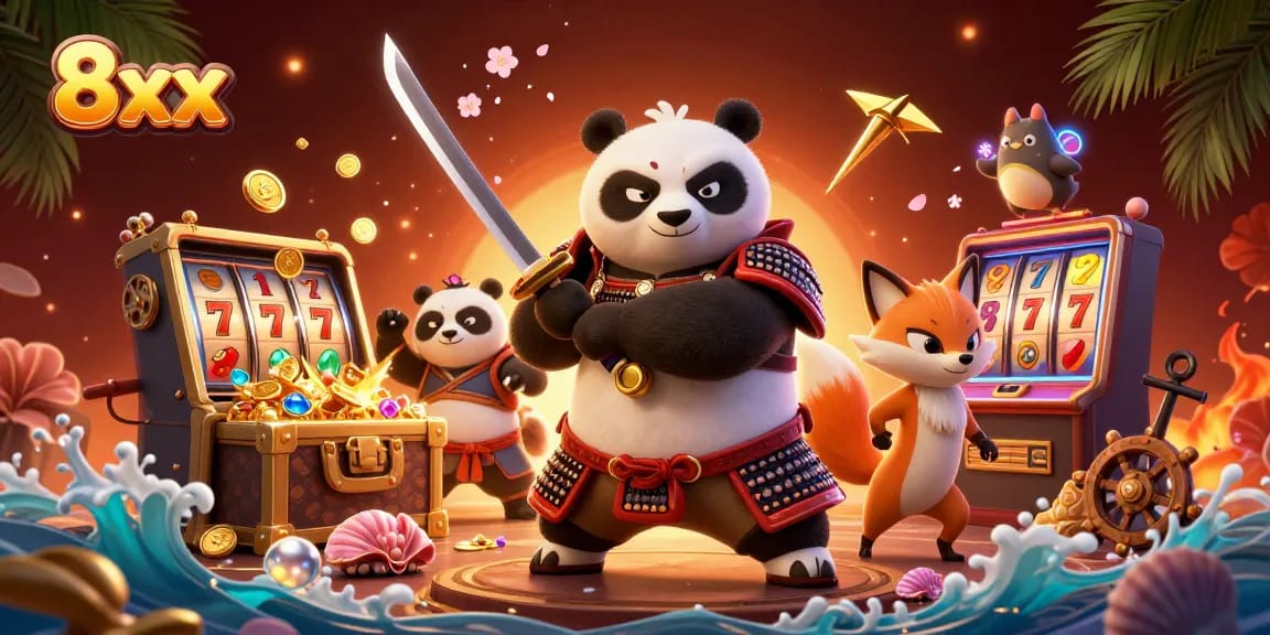 Engage with the dynamic world of 8xx as samurai and fox bring slot excitement to life.