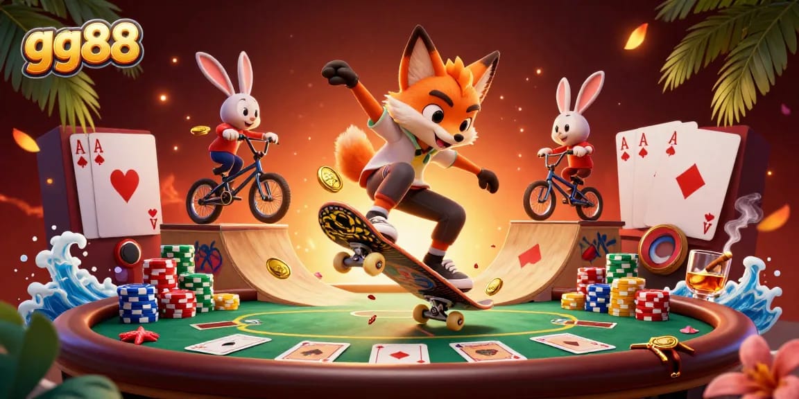 Experience thrilling gameplay at gg88 with animated characters and vibrant casino elements.