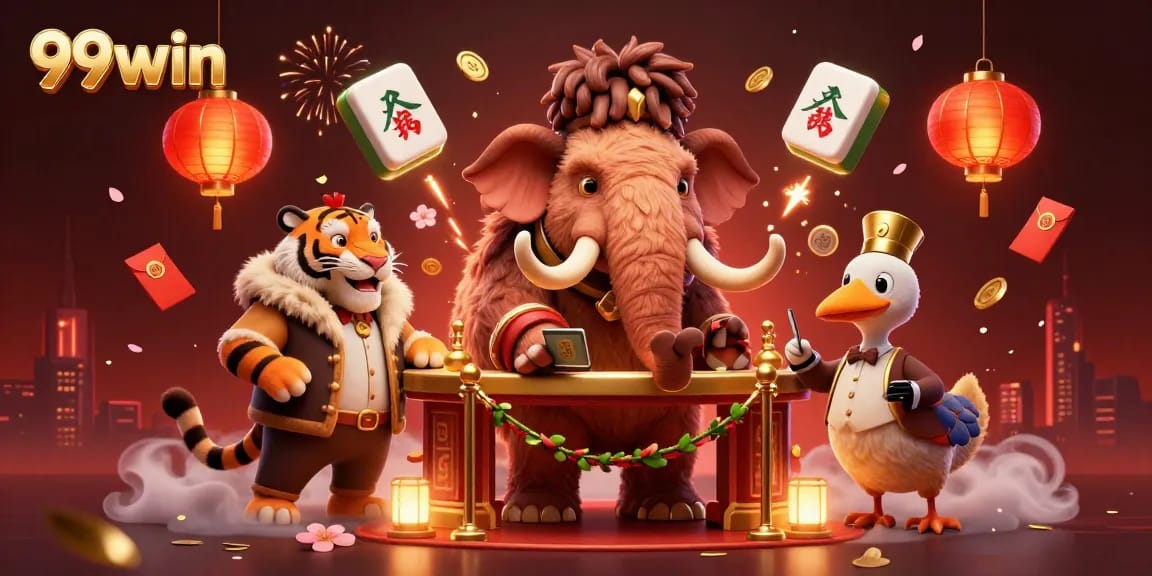 Experience dynamic gaming at 99win with vibrant characters and exciting elements in a rich casino scene.