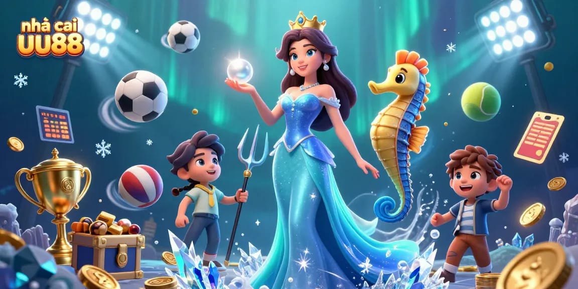 Engage with thrilling games at nhà cái uu88, featuring a captivating underwater scene filled with dynamic sports elements.