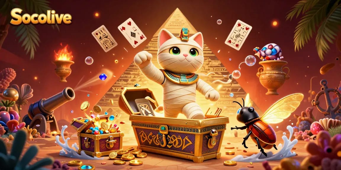 Socolive offers a vibrant online experience with engaging visuals of sports betting, casino elements, and dynamic gameplay.