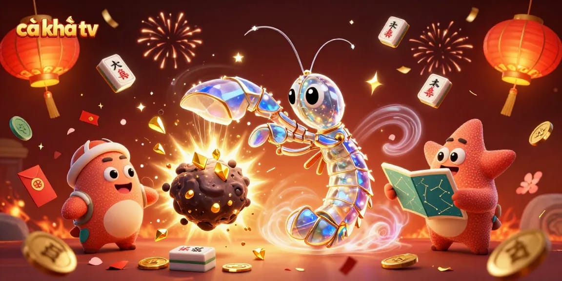 Cà khịa tv immerses viewers in dynamic gambling action with engaging visuals and festive elements.