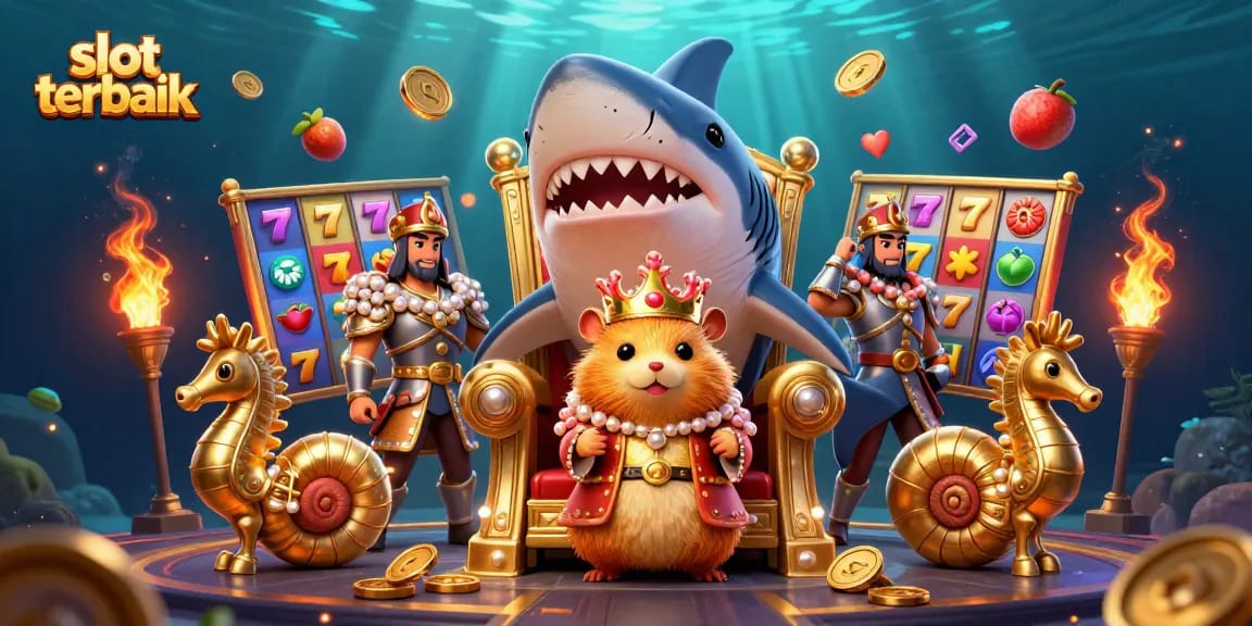 Experience thrilling gameplay with slot terbaik featuring golden hamster king and vibrant casino elements.