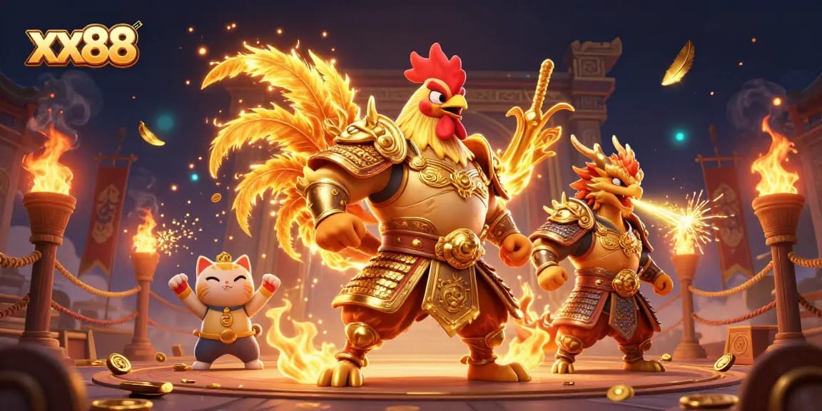 Engage with xx88 through thrilling battles in a dynamic casino arena featuring warriors.