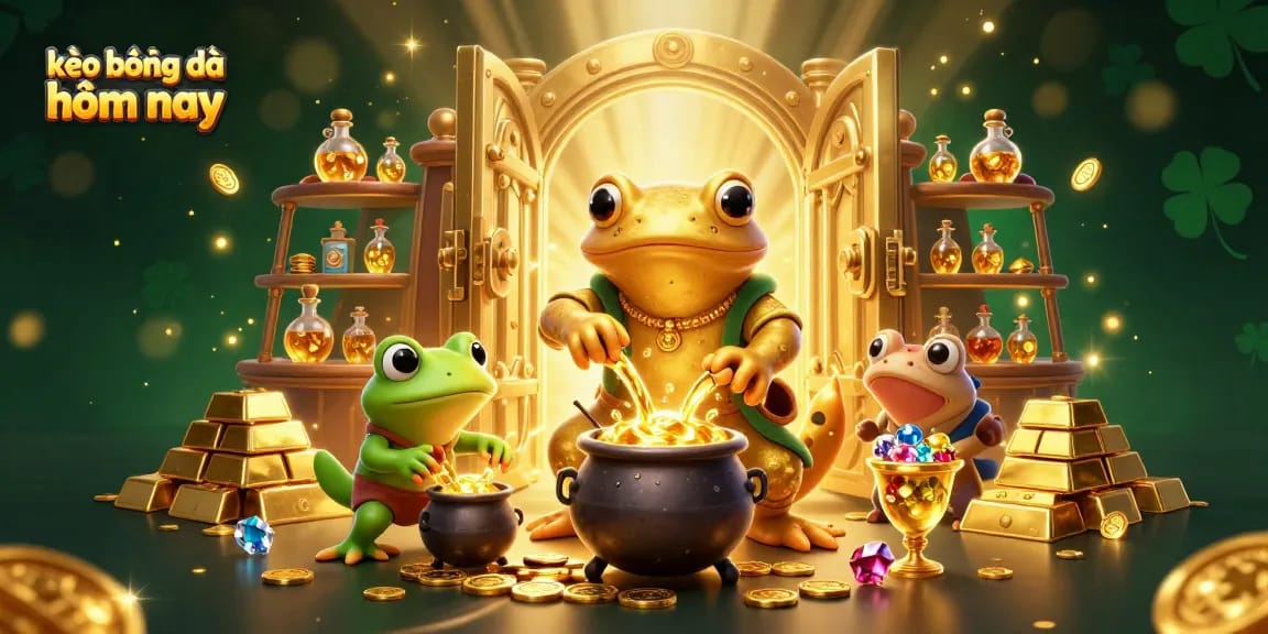 Experience kèo bóng đá hôm nay with a rich 3D scene showcasing magical alchemy in play.