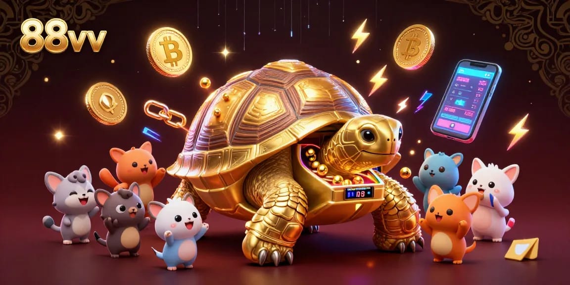 Engage in thrilling gameplay at 88vv with a vibrant 3D casino scene brimming with excitement.