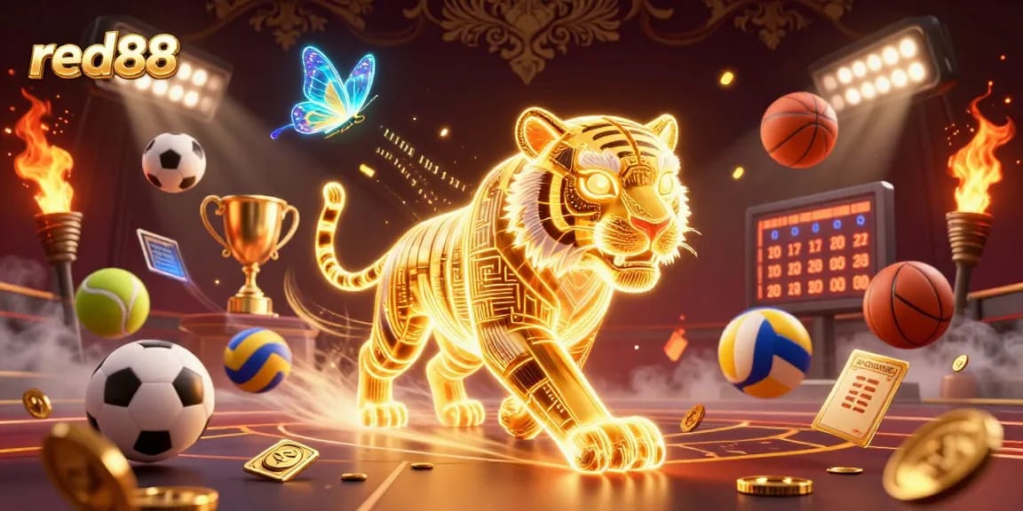 Experience exhilarating action with red88's vibrant digital casino scene, featuring thrilling sports betting elements.