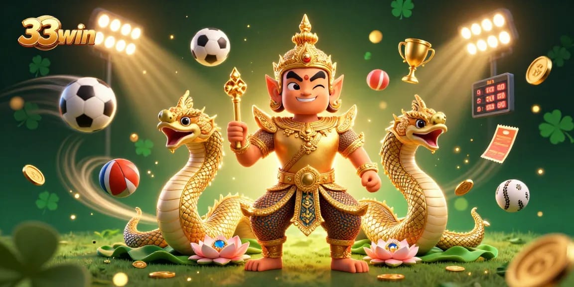 Bet on big wins with 33win's vibrant 3D casino betting scene showcasing thrilling game elements.