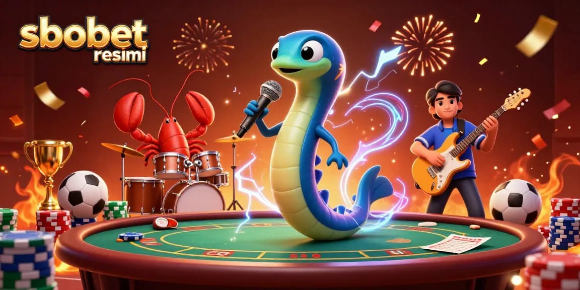 Experience the excitement of sbobet resmi sports betting with a vibrant underwater casino scene featuring dynamic 3D characters.