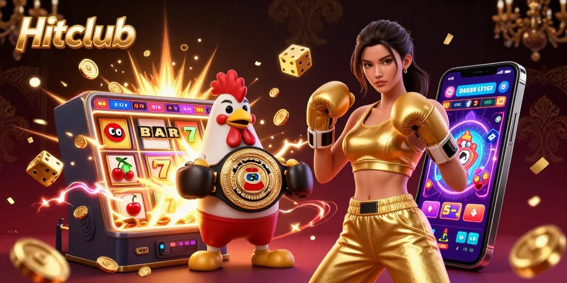Engage in thrilling gameplay at Hitclub with dynamic casino visuals featuring exciting slot machine elements.