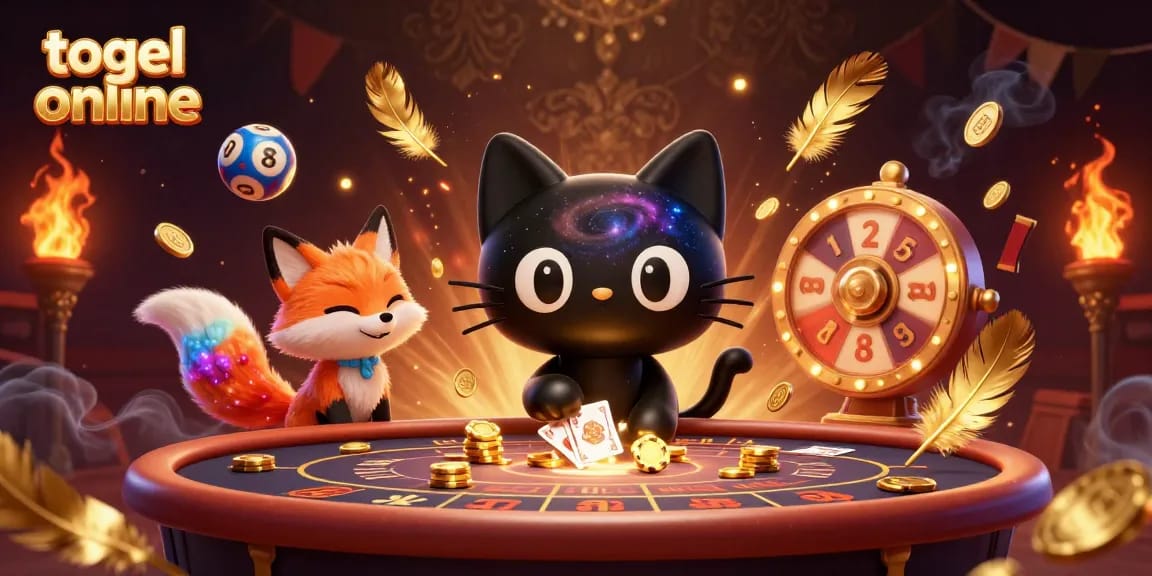Permainan togel online dengan karakter kucing hitam galaksi dan rubah nebula, menghadirkan keseruan dalam dunia lotere.