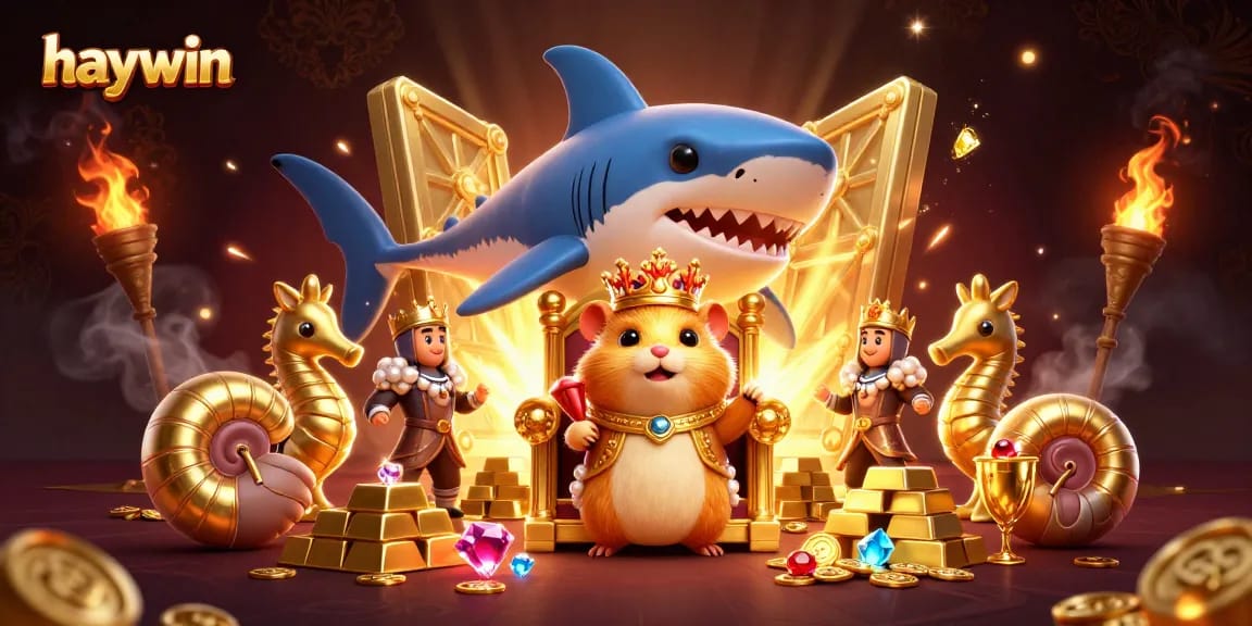 Experience thrilling gameplay at Haywin with a majestic hamster king and treasure-filled casino.