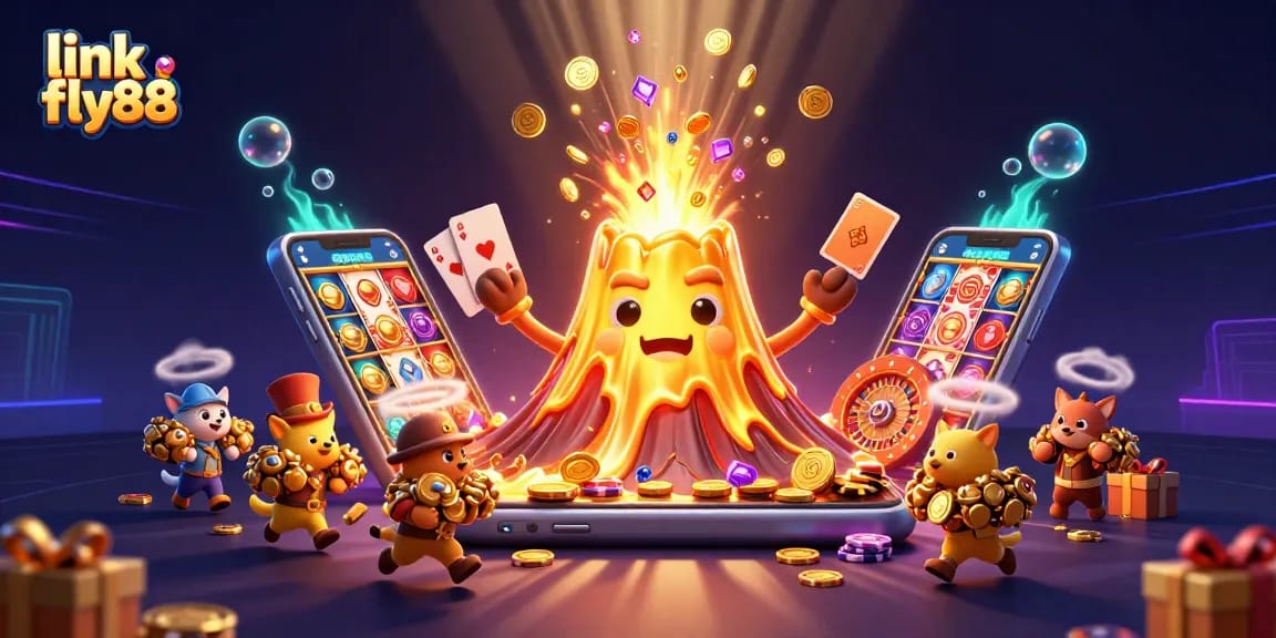 Unleash fortune at link fly88 with a thrilling eruption of treasure from a golden volcano.