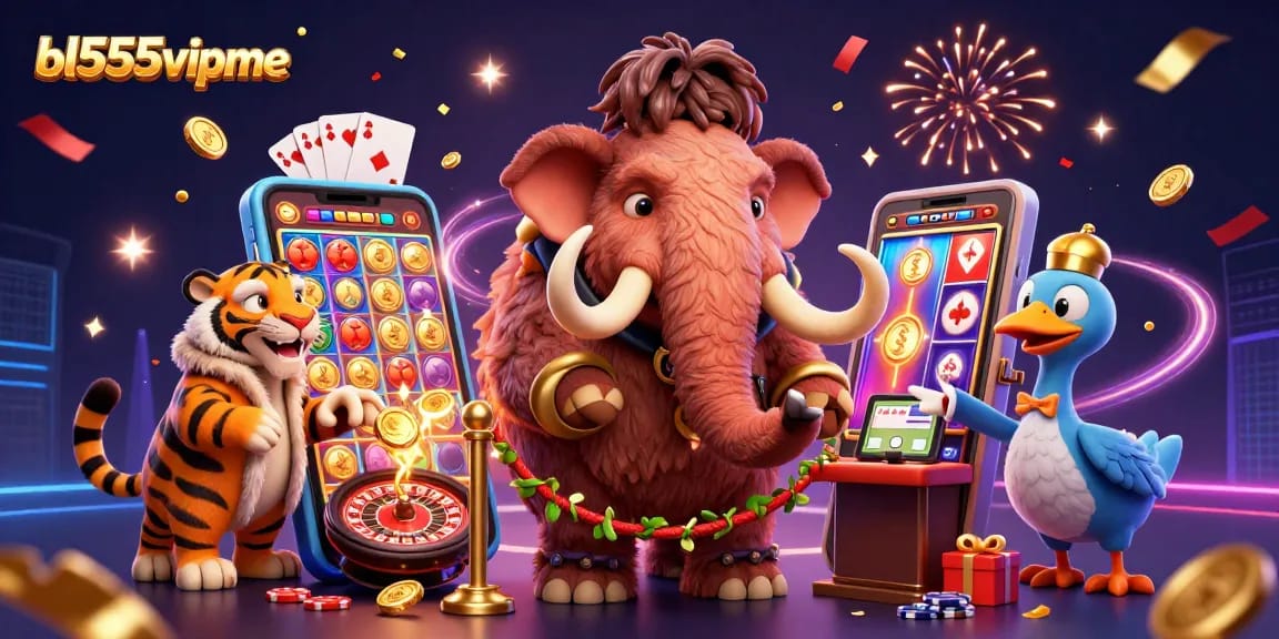 Experience exciting gaming action at bl555vipme with vibrant slot games and animated characters.