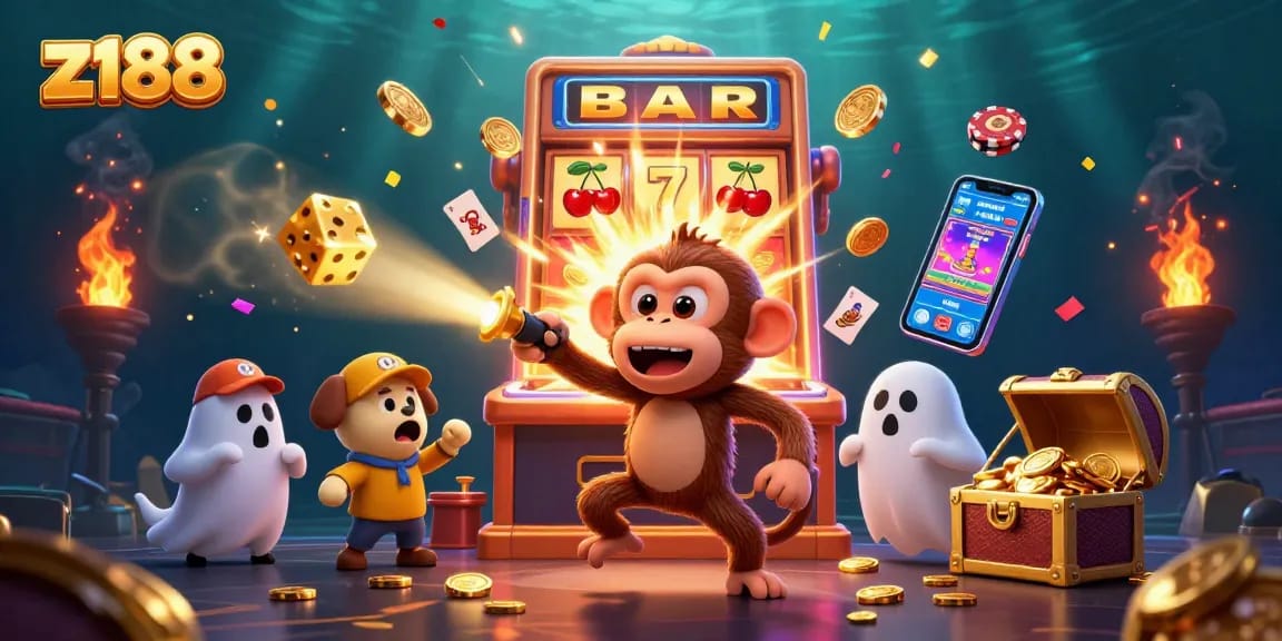 Experience thrilling spins and big wins at z188, featuring dynamic slot machines and exciting casino elements.