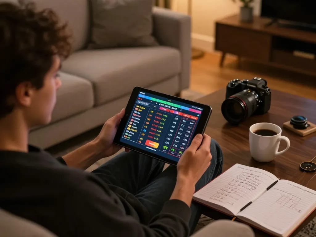 Engaging session on LV88 mobile app for sports betting while enjoying a cozy home atmosphere.