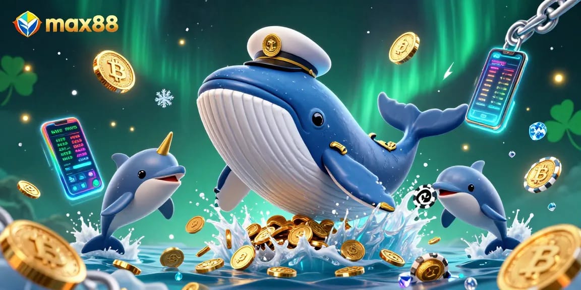 Max88 reveals an exciting underwater casino world with vibrant oceanic characters and crypto elements.