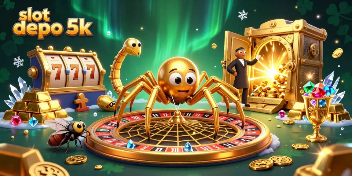 Experience the thrill of slot depo 5k with immersive spins and dazzling wins in this captivating scene.