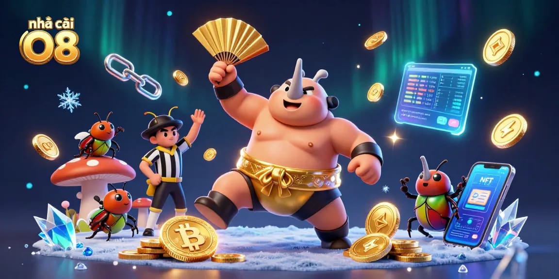 Experience thrilling gameplay at nhà cái O8 with captivating 3D casino illustrations featuring dynamic action.