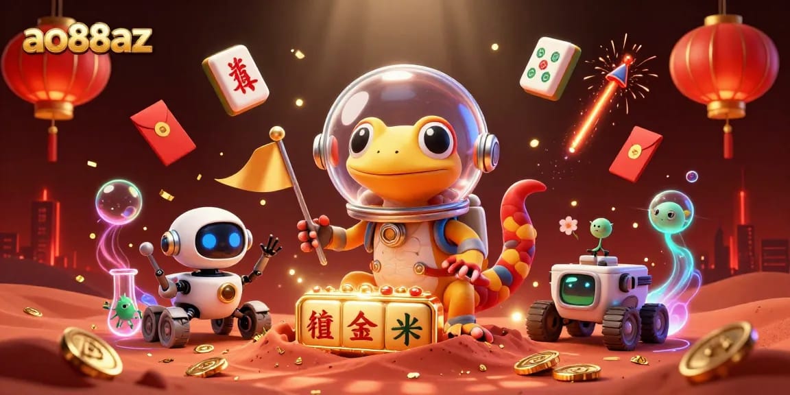 Experience exciting gaming at ao88az, where a Martian gecko uncovers a hidden golden casino.
