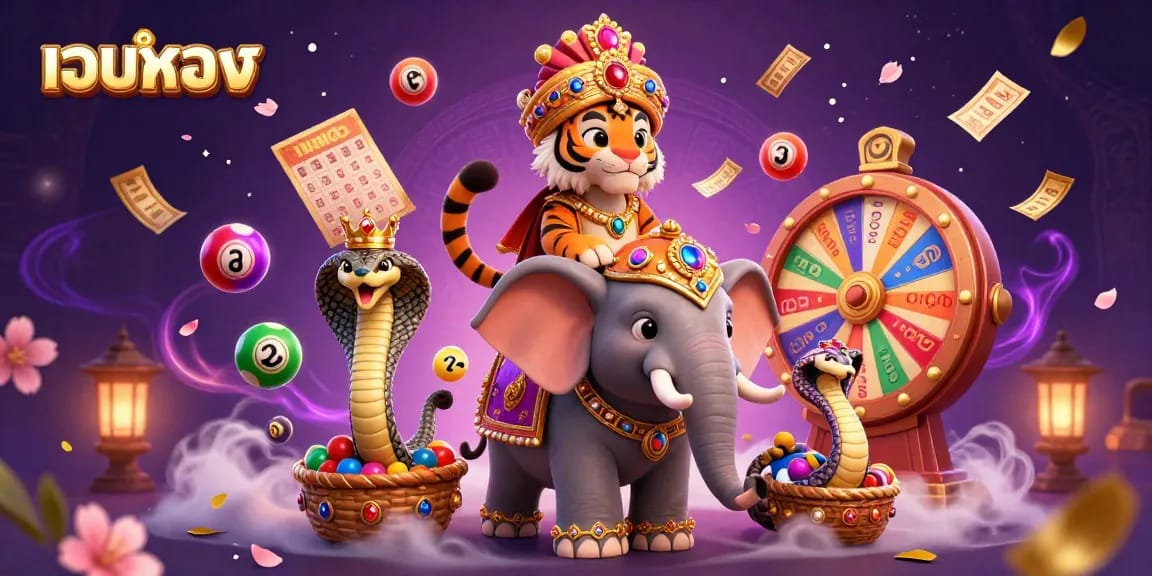 Experience thrilling game action at เว็บตรง with captivating maharaja tiger and elephant casino illustration.