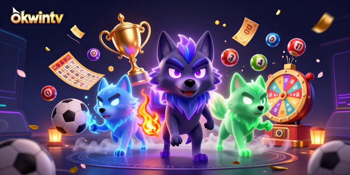 Engage with okwintv's premier sports betting experience featuring a dynamic gaming illustration.