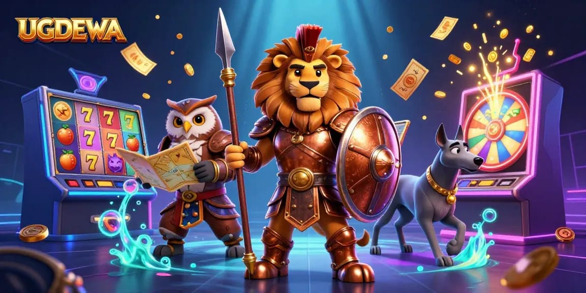 Experience engaging slot game action at UGDEWA with colorful reels and golden prizes.