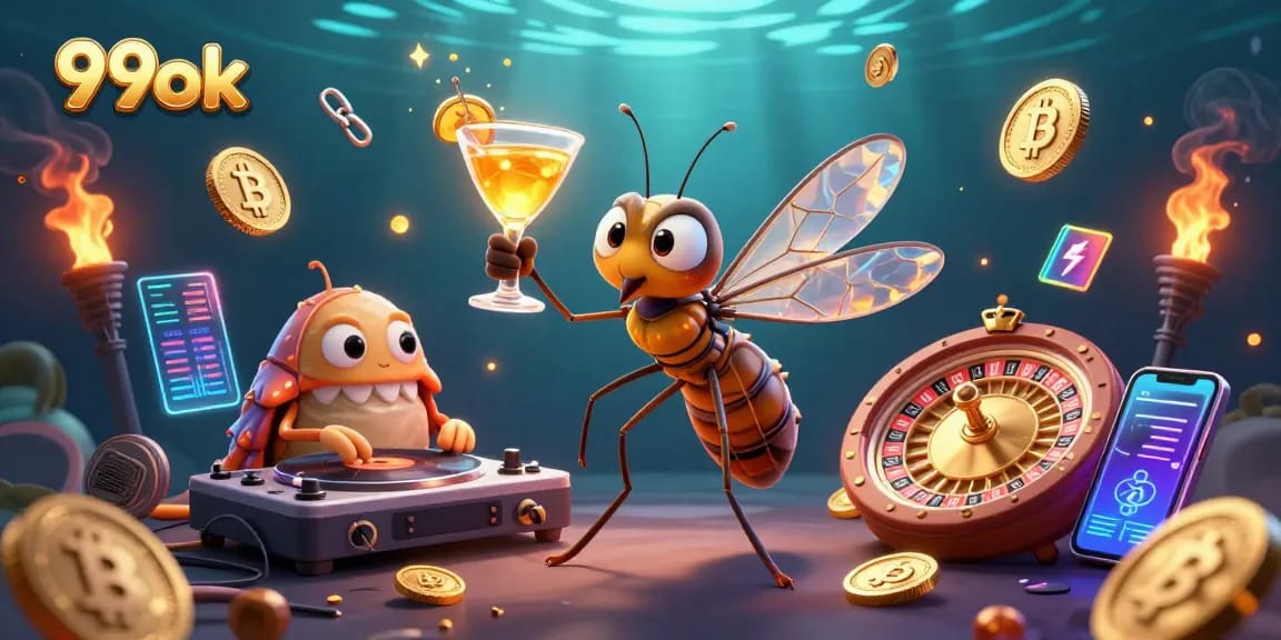 Experience thrilling gaming moments at 99ok with a vibrant casino scene featuring dynamic characters.