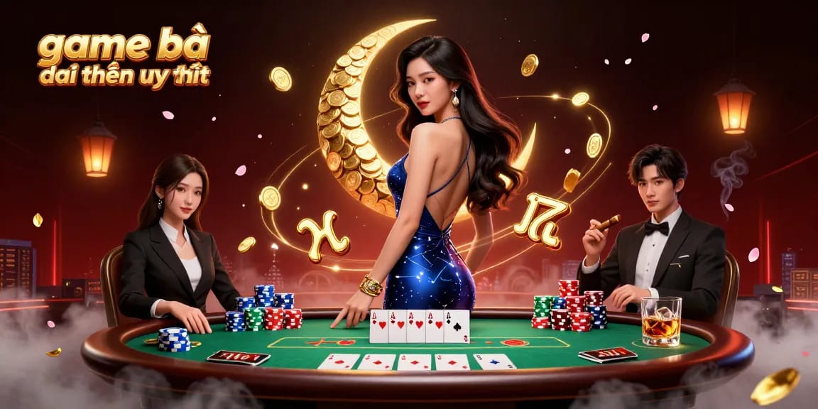 Experience engaging gameplay with game bài đổi thưởng uy tín in a luxurious casino setting featuring poker elements and rich details.