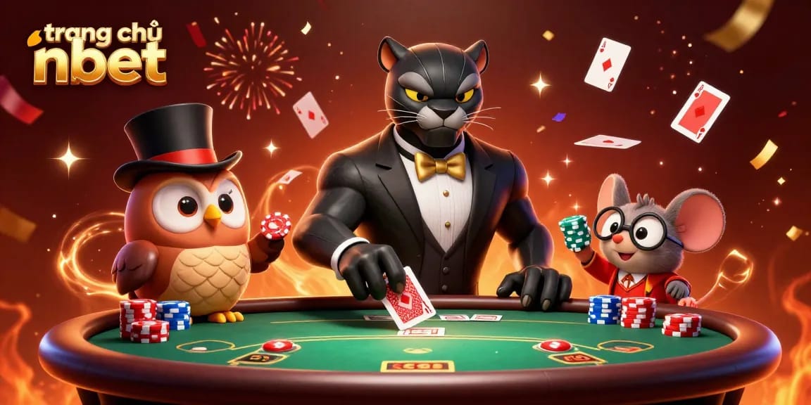 Engage with the trang chủ nbet poker scene featuring vibrant illustrations of characters and game elements.