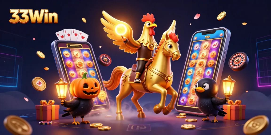 Experience exciting gameplay with 33Win, featuring vibrant casino elements and engaging characters.