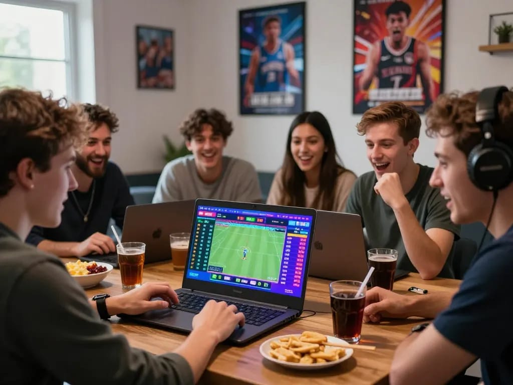 Exciting online betting experience with friends engaged in 399W platform activities.