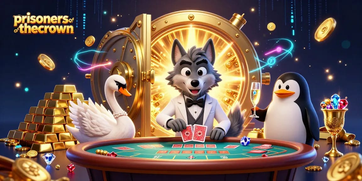Engage with prisonersofthecrown in a vibrant 3D casino scene filled with treasure and excitement.