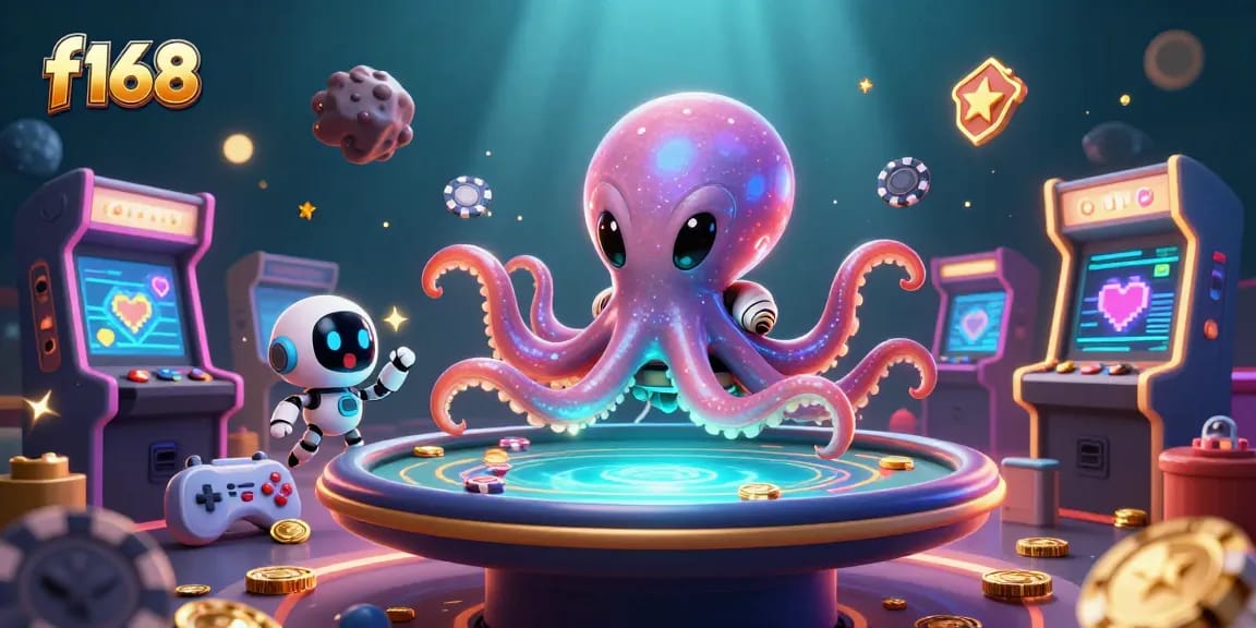 Experience thrilling poker action at f168 with an alien octopus and dynamic game elements.