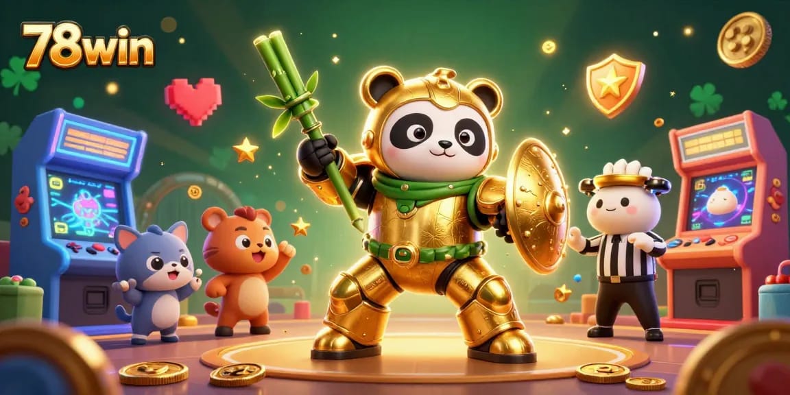 Engage in vibrant gaming action with 78win’s animated arena showcasing thrilling casino battles.