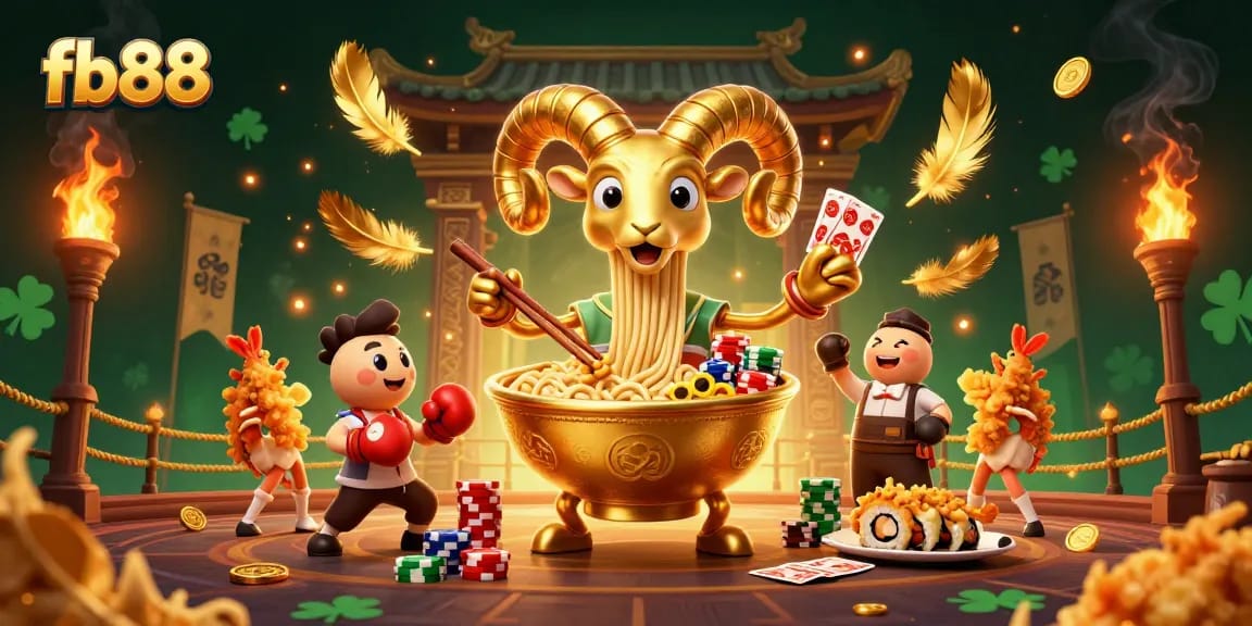 Experience thrilling gaming action at fb88 with cartoon characters engaging in vibrant casino activities.